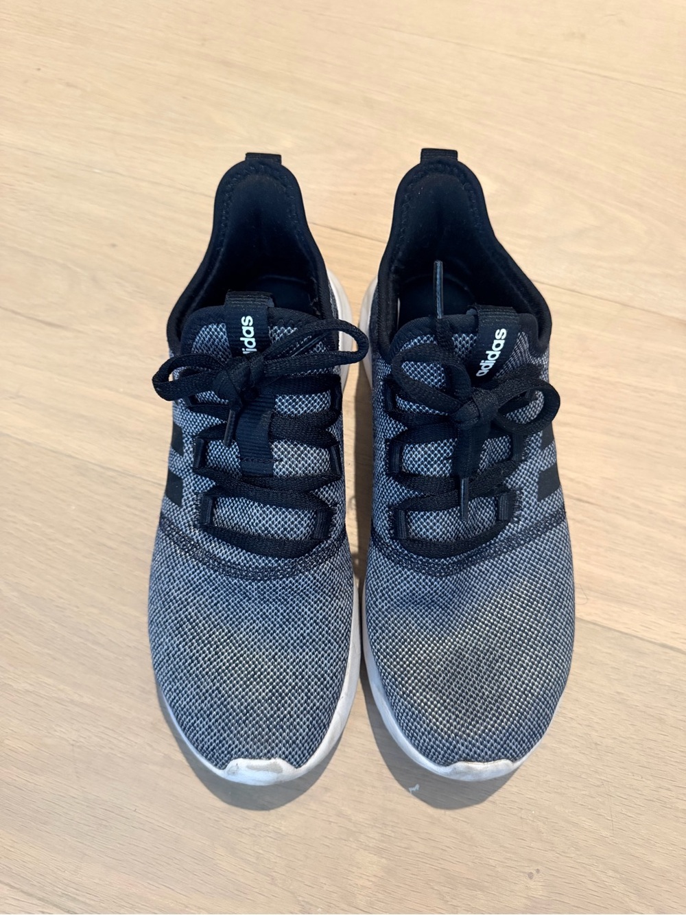 adidas Black and Gray Knit Athletic Sneakers